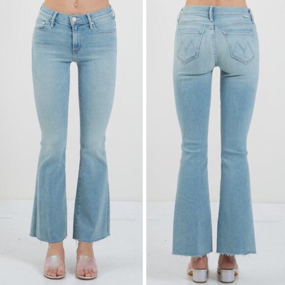 MOTHER The Weekender Fray Jeans in Swimming Pool Sunday Size 26 - Picture 1 of 11